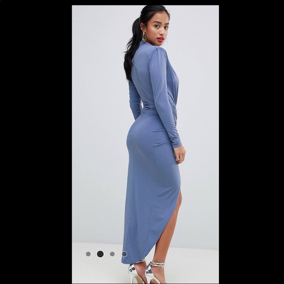 ASOS JOHN ZACK Wrap Maxi Dress - Picture 4 of 4